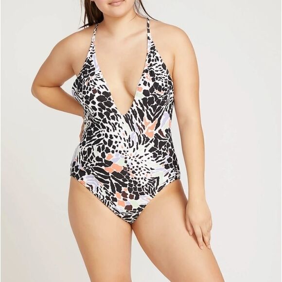 Volcom one-piece are you zoo ready swimsuit - Picture 4 of 5
